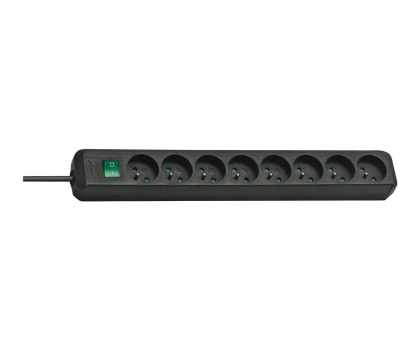 Listwa zasilająca BRENNENSTUHL Eco-Line - 8 gniazd, 3m, czarny